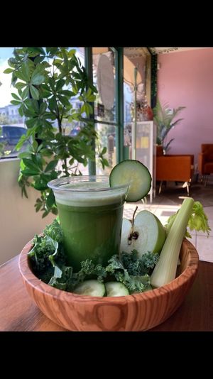 Green juice! at Whole Green Cafe in Pompano Beach