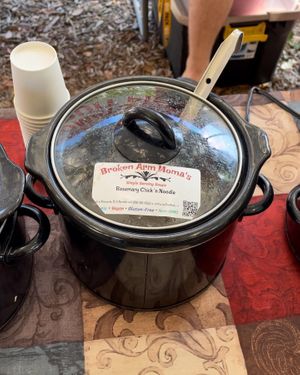 Vegan Rosemary w/ Chick’n Noodle  at Broken Arm Moma's in Pensacola