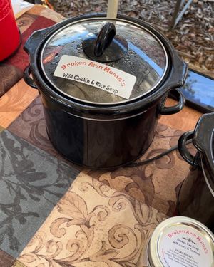 Vegan Wild Chick’n Rice Soup   at Broken Arm Moma's in Pensacola