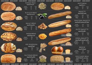 Bread menu at Nana Bakery Ruamchok - นานาเบเกอรี่รวมโชค  in Chiang Mai