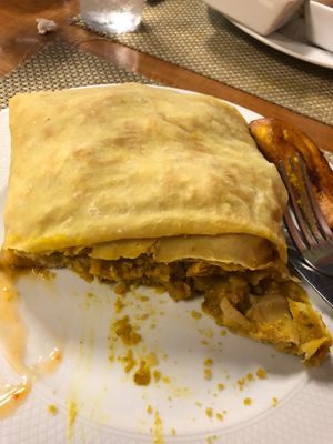 Roti! Fantastic at Mango's Caribbean Cookhouse in Huntsville