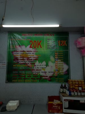 Menu at Nhân Tâm in Ho Chi Minh City