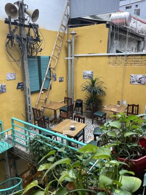 View from terrace to second terracee  at Hanoi Coffee Culture  in Hanoi