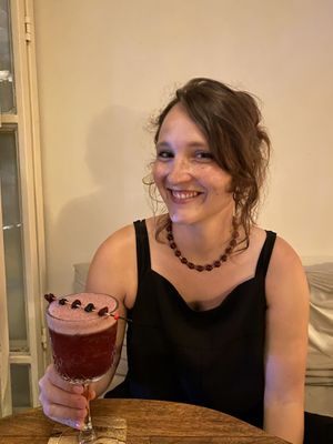 Mocktail „berries on the side"  at 4Stories in Kathmandu