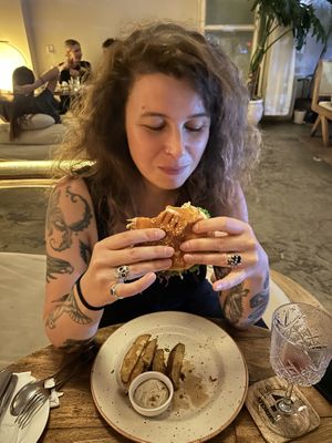 Vegetarian trio pulled mushrooms merger with apple slaw   at 4Stories in Kathmandu