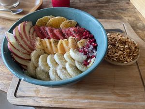 Harvest Bowl with spinach and avocado  at 4Stories in Kathmandu
