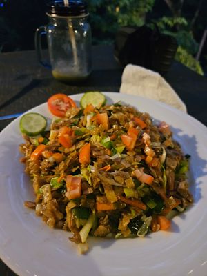 Vegan Koththu at The Garlic Restaurant Udawalawe in Udawalawe