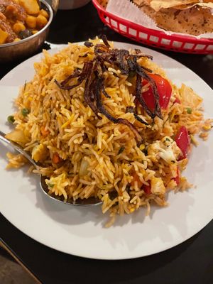 Vegetable biriyani  at Pub 122 in Grafton