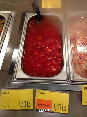 vegan soup at Garuda in Riga