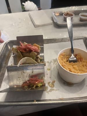 BFF Karen and Mexican rice  at Agave & Rye in Louisville