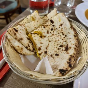 Vegan Peshwari Naan - just ask and they’ll create a dairy free version for you  #Veganuary at Bukharaa - Street Zaika in Stockport
