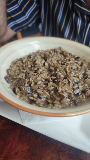 Risotto de hongos at La Cava in Punta Del Este