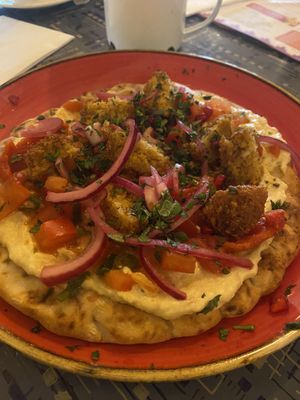 Lebanese felafel flatbreadd  at Arturo Lounge in Penrith