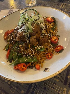 Vegan bang bang cauliflower   at Arturo Lounge in Penrith