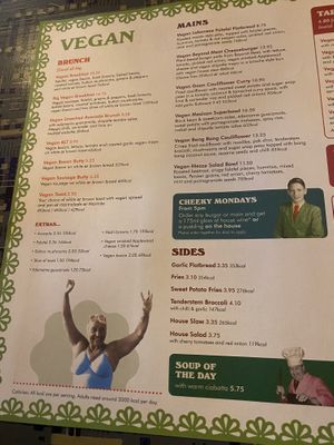 Vegan menu   at Arturo Lounge in Penrith