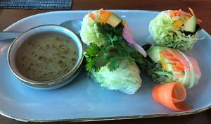 Fresh rolls  at Desert Lotus in Abu Dhabi