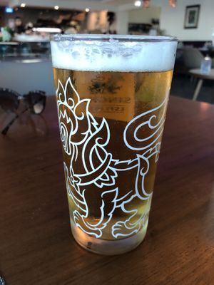 Vegan beer on draught   at Desert Lotus in Abu Dhabi