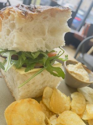 Never tasted a focaccia so nice here in Wales   at Heavenly Vegan Coffi in Barry