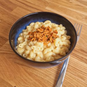 Craving a comforting classic with a vegan twist? our Mac N Cheese. Made with the finest plant-based ingredients, this dish is a heavenly delight for your taste buds. at Heavenly Vegan Coffi in Barry