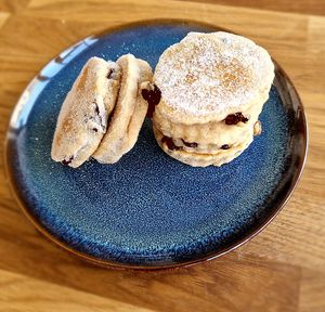 Brace yourselves, chocoholics! Our Vegan Chocolate Chip Welsh Cakes are here to rock your world. Fluffy, buttery cake infused with velvety chocolate chips that melt in your mouth. at Heavenly Vegan Coffi in Barry