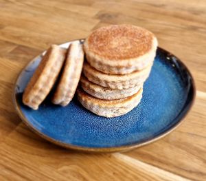 Say goodbye to bland and boring snacks and say hello to our mouthwatering Cinnamon Welshcakes! With just the right amount of spice. at Heavenly Vegan Coffi in Barry