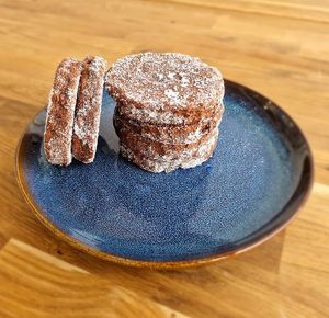 Looking for a delicious twist on a classic Welshcake? Look no further than our Double Chocolate and Walnut variety! at Heavenly Vegan Coffi in Barry