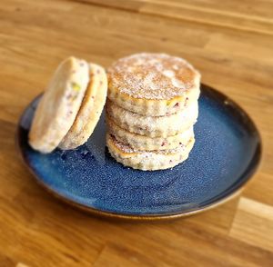 Indulge in a fusion of matcha green tea and creamy white chocolate with our irresistible Welshcake. at Heavenly Vegan Coffi in Barry