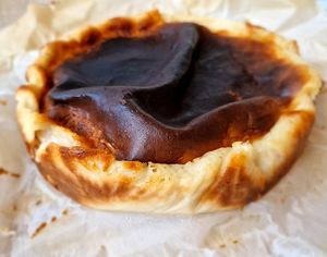 Indulge in the ultimate guilt-free treat with our Basque Vegan Cheesecake. Made with love and 100% plant-based ingredients, this dessert will have you coming back for slice after slice. Who needs dairy when you can have a slice of heaven like this? at Heavenly Vegan Coffi in Barry