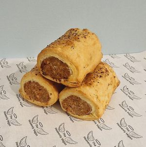 Don't underestimate the power of the humble sausage roll - especially when it's our Plant Based Sausage Roll! Made with a pastry that's been lovingly prepared over 24 hours. at Heavenly Vegan Coffi in Barry