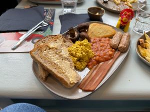 Vegan breakfast at Heavenly Vegan Coffi in Barry