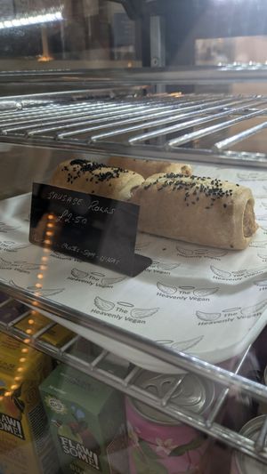 Sausage rolls at Heavenly Vegan Coffi in Barry