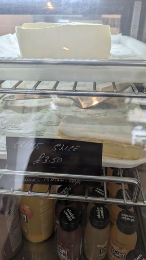 Creme slice at Heavenly Vegan Coffi in Barry