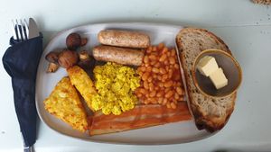 Full BREAKFAST. at Heavenly Vegan Coffi in Barry