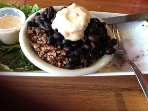 Delicious. Black. Bean Quinoa at Urban Vegan Cafe in Hilton Head Island