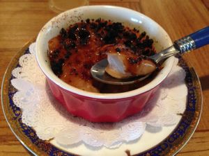 vegan creme brulee at Urban Vegan Cafe in Hilton Head Island