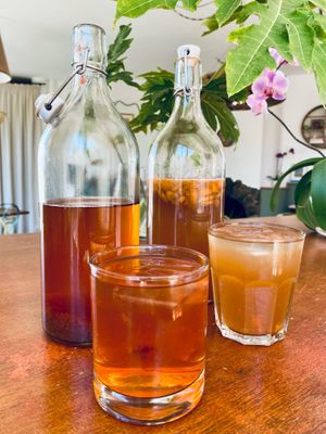 Homemade Kombucha at Beco do Sol Cafè Restaurant in Barao De Sao Joao