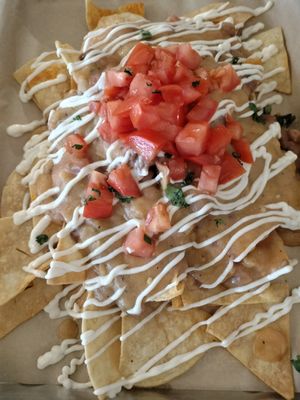 Green chili nachos app at The Cutting Board in Pueblo