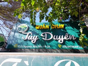 Name outside at Tuy Duyên in Ho Chi Minh City