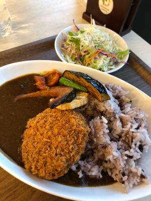 Curry set - 900¥
 at International Cafe - Tokyo International University Ikebukuro in Tokyo
