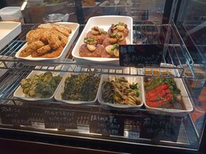 The ones below are side dishes whereas above are so called main menu at Makirobi in Tokyo