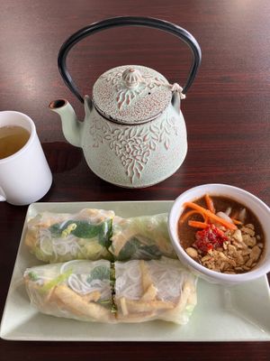 #A2 - Spring Rolls. Fresh, tasty & healthy. The peanut sauce was fantastic & complimented the Spring Rolls well. at Thanh Luong Vegetarian in Minnetonka