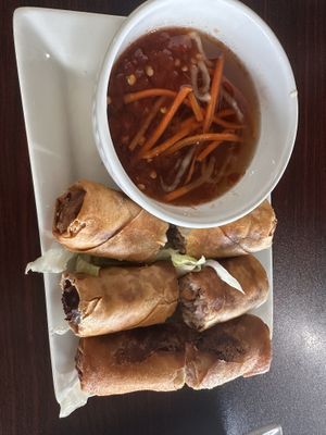 Amazing egg rolls per usual   at Thanh Luong Vegetarian in Minnetonka
