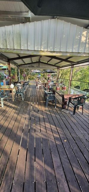 The dining deck. at Shi Fang Yuan Cafe in Tainan