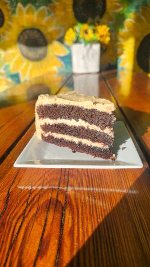 Vegan Mocha Cake at The Refectory Cafe in Durham