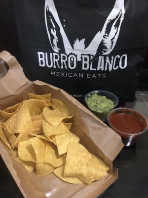 Chips, guac and salsa   at Burro Blanco - Corniche in Abu Dhabi