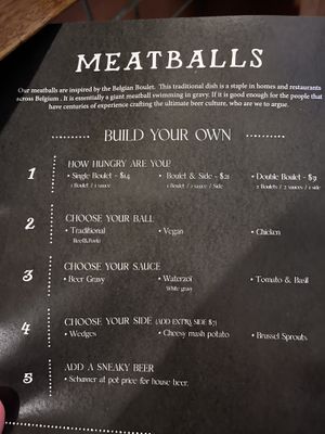 Build your own menu  at Saccharomyces Beer Cafe in South Brisbane