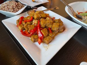 Fried Tofu Basil Plate at Laksana Thai Cuisine in San Jose