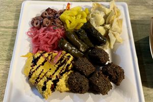 Mezze plate for 2  at Alys A La Cart in Taos