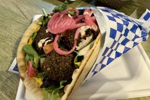 Falafel gyro  at Alys A La Cart in Taos