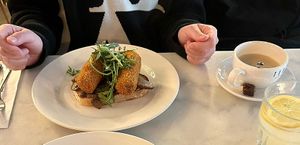 Vegan kroketten with avocado and mushrooms, very delicious   at Teds Eindhoven in Eindhoven